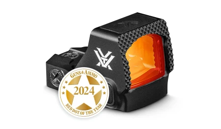 Kolimator Vortex Defender ST 3 MOA przód i prawa strona.