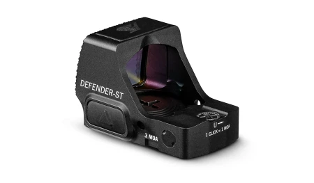 Defender ST 3 MOA - tył i lewa strona z przyciskiem do regulacji.