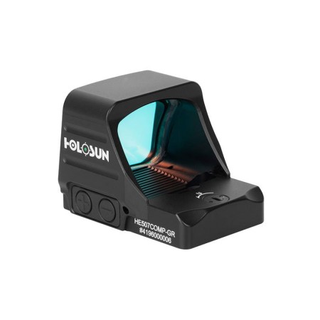 Holosun 507 Competition-GR na białym tle. Widok 3D od tyłu.