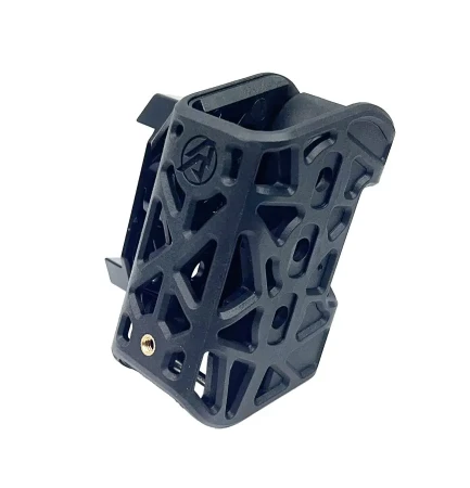 Ładownica IPSC DAA X Ray Polimer Pouch, czarna. Widok z przodu i z lewej strony.