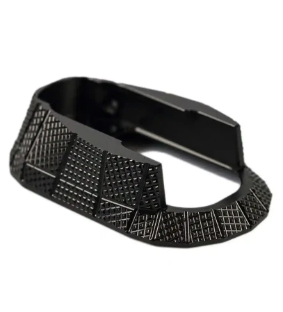 Lejek (magwell) do CZ Shadow 2 aluminiowy LOK Grips Gridlok. Czarny. Prawa strona i przód.