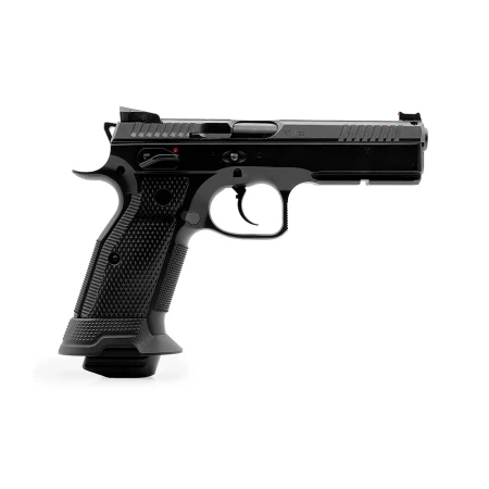 Magwell Eemann Tech Ultimate na pistolecie CZ Shadow 2 z boku.