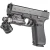 Streamlight_TLR-1_HL-X_USB z otwartym przedziałem bateryjnym, zamontowana na broni.