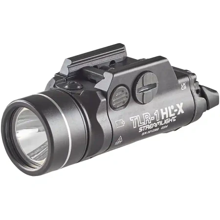 Streamlight_TLR-1_HL-X_USB przód i góra z montażem do szyny i niskimi włącznikami.