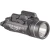 Streamlight_TLR-1_HL-X_USB przód i prawa strona z montażem do szyny, niskimi włącznikami i dźwignią do blokowania montażu.
