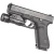 Streamlight_TLR-1_HL-X_USB z wysokimi włącznikami, zamontowana na broni.