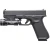 Streamlight_TLR-1_HL-X_USB z wysokimi włącznikami, zamontowana na pistolecie Glock - prawa strona.