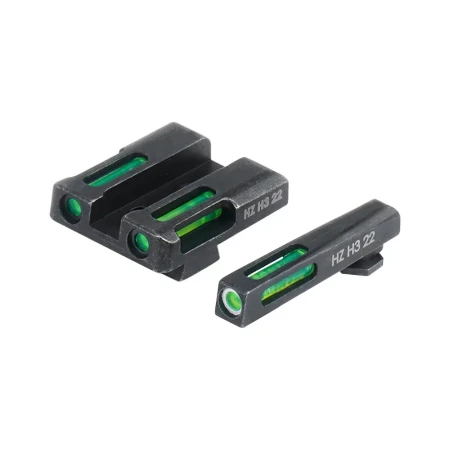 HiViz Glock LiteWave H3 Tritium/Fiber Optic Sight Set GLN325 Przyrządy celownicze trytowo - światłowodowe od tyłu.