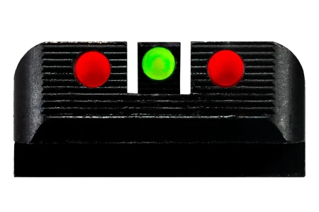 Przyrządy celownicze do Glocka HIVIZ Target Sight Set od strony strzelca.