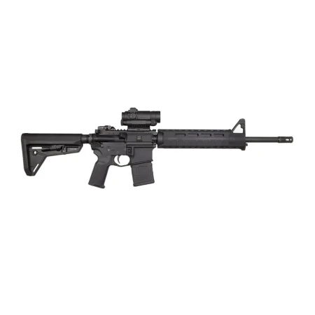 Magpul MOE-K2 w kolorze czarnym - chwyt pistoletowy zamocowany na AR15.
