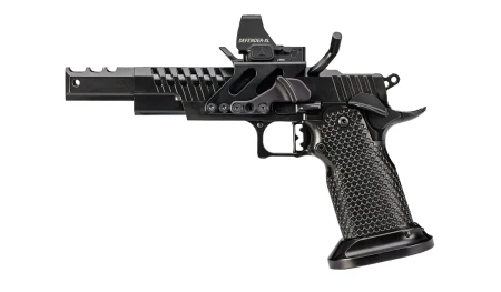 Vortex Defender XL 3 MOA GREEN na pistolecie klasy OPEN IPSC.