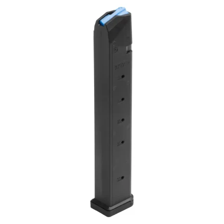 Magazynek Glock 33 nabojowy Leapers UTG na białym tle.