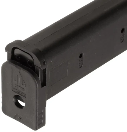 Łatwy demontaż stopki magazynka Glock 33 nabojowego Leapers UTG.