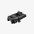 Składany przeziernik AR15 Magpul MBUS Rear Sight na białym tle w pozycji złożonej.