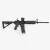 Składany przeziernik Magpul MBUS Rear Sight na karabinku AR-15.