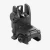 Składany przeziernik AR15 Magpul MBUS Rear Sight na białym tle w pozycji rozłożonej.