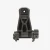 Magpul MBUS Pro Rear Sight – stalowy składany przeziernik celowniczy AR15 w pozycji rozłożonej na białym tle od tyłu.