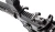 Zbliżenie na Magpul MBUS Pro Rear Sight – stalowy składany przeziernik celowniczy w pozycji złożonej na szynie karabinka AR-15.
