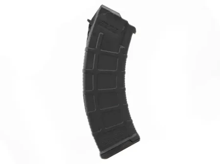 Magazynek AK/AKM Magpul PMAG 30  MOE 7.62x39mm MAG572 bez amunicji, na białym tle - strona prawa.