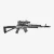 Magpul PMAG 10 AK/AKM MOE Czarny magazynek załadowany w karabinku AK47/AKM 7.62x39mm z lunetą biegową.