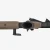 Przedział transportowy wewnątrz chwytu pistoletowego AR15 Magpul MOE+ w kolorze FDE.