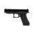 Lewa strona pistoletu Glock Gen 6 z zamontowanym powiększonym zatrzaskiem magazynka.