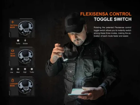 Fenix TK22R – 3200 lm - Latarka taktyczna LED - przełącznik Flexisensa.