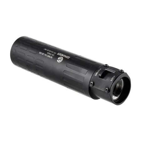 Moderator dźwięku Gomander TACTINOX QD-LOCK L 5.56 mm od strony gniazda szybkiego montażu QD-Lock.