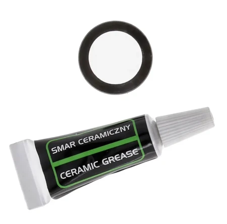 Smar ceramiczny i podkładka zgniatalna z zestawu tłumika Gomander Tactinox DT 5,56 1/2x28.