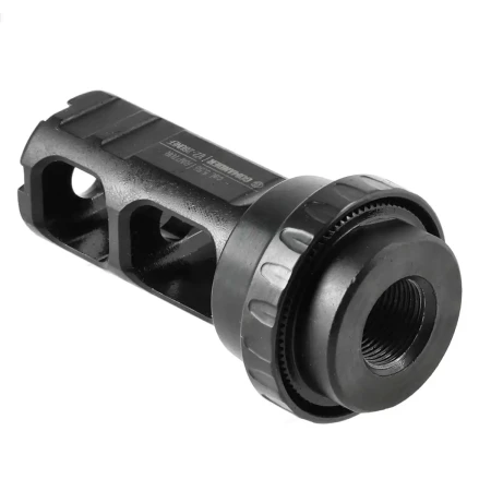 Gomander Raptor 5,56 1/2x28 UNEF - Hamulec wylotowy - tylna część z systemem QD-Lock.