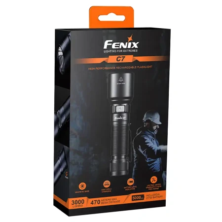 Opakowanie fabryczne latarki Fenix C7 LED 3000 lm.