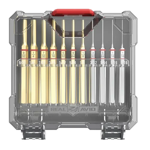 Przejdź do produktu Real Avid – Zestaw wybijaków stalowych i mosiężnych Accu-Punch Brass & Steel Pin Punch Set – 11 szt.
