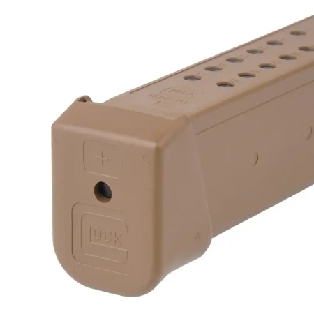 Magazynek 19 nabojowy do pistoletu Glock 45 w kolorze FDE.