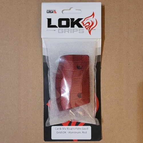 Przejdź do produktu Outlet - LOK GRIPS - Okładziny chwytu Canik SFx Rival-S Palm Swell Gridlok - Czerwone (1)