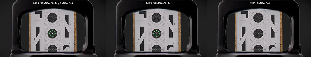 Znaki celownicze kolimatora Holosun EPS Carry MRS Red Dot
