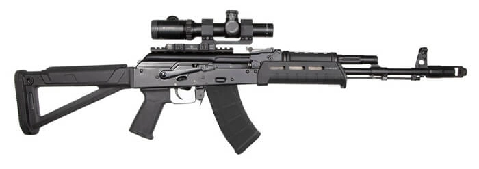 Magazynek Magpul PMAG 20 AK/AKM MOE Czarny – załadowany w karabinku AKM 7.62x39mm