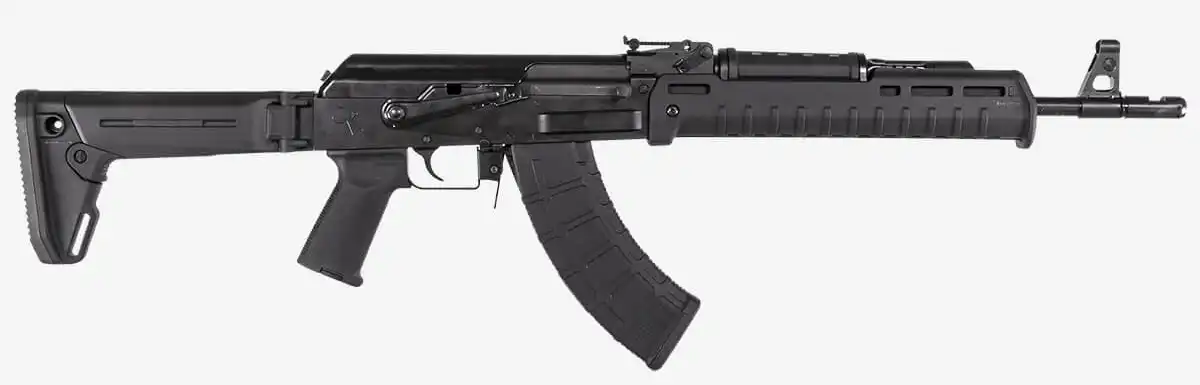 Kolba Magpul Zhukov zamontowana na karabinku AK.