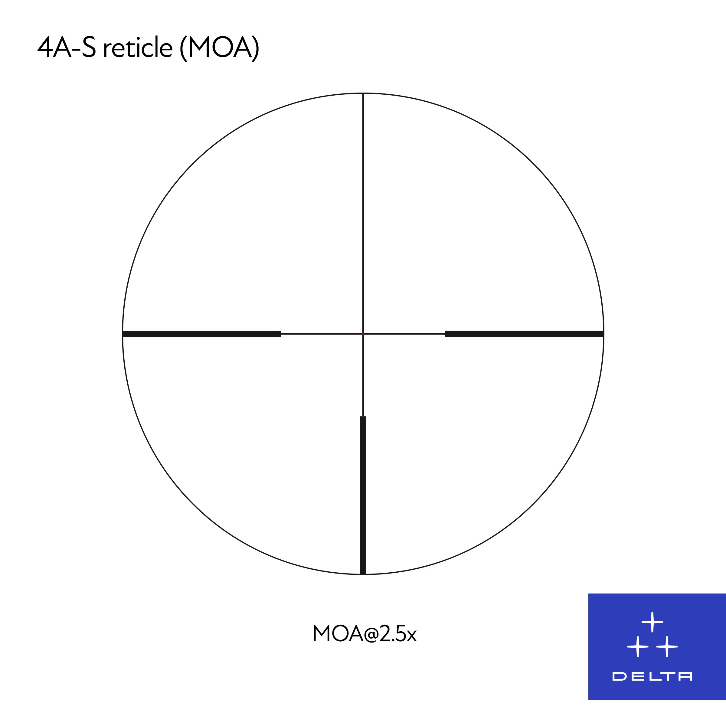 Siatka celownicza lunety Delta Titanium HD 2,5-10x50 4A S.